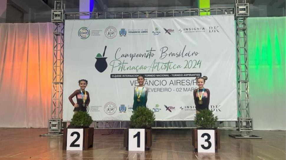 Aluna da IENH se destaca no Campeonato Brasileiro de Patinação Artística 