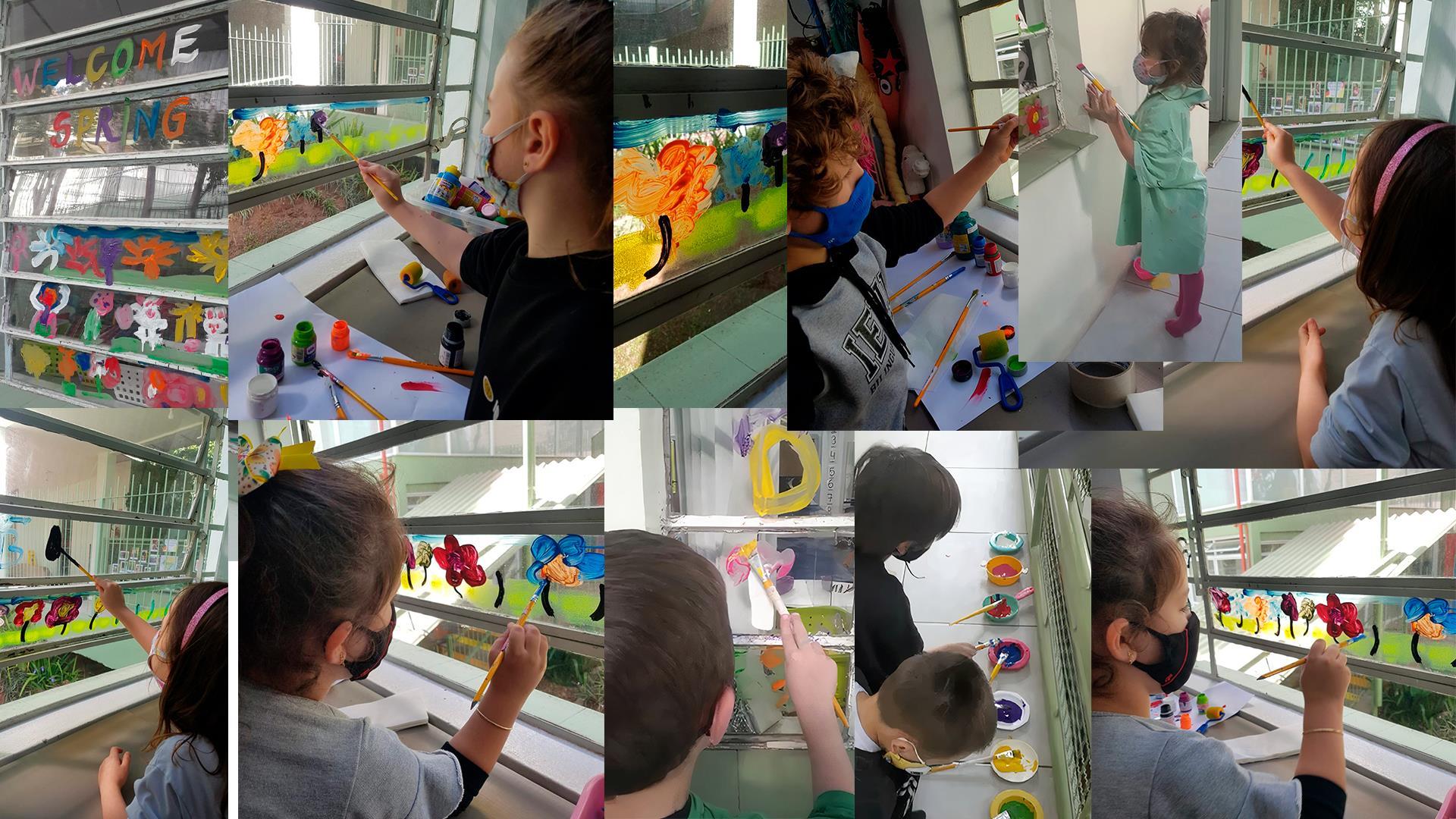 Crianças celebram a chegada da primavera com cores, desenhos e criatividade na IENH Crianças celebram a chegada da primavera com cores, desenhos e criatividade na IENH