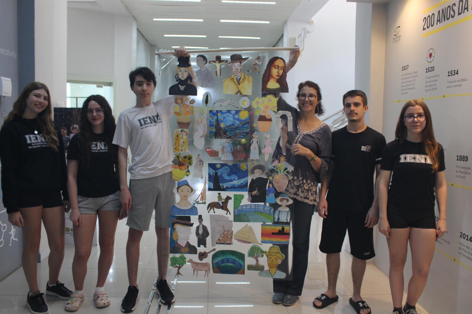 Estudantes criam obras abstratas a partir da perspectiva do “Que está por trás”