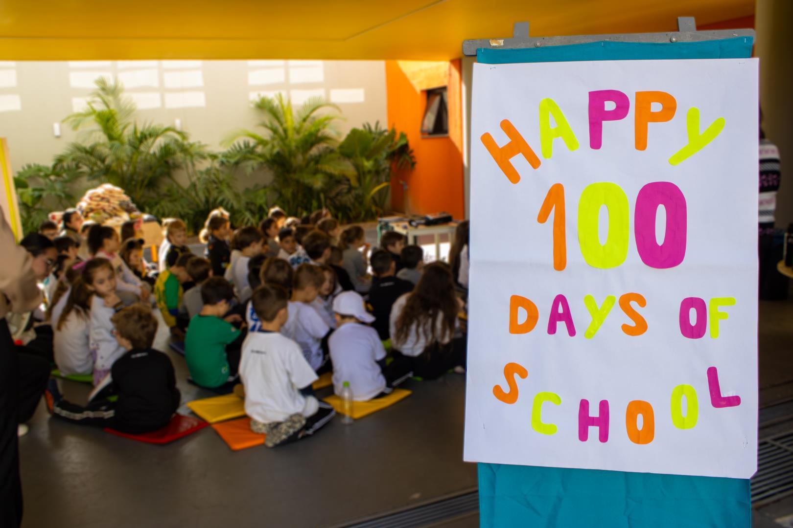 Estudantes do Year 1 celebram os 100 Days of School com atividades especiais na IENH