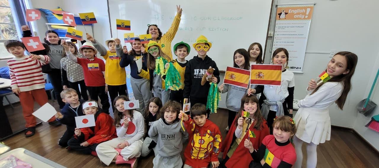 Estudantes do Year 3 da Unidade Pindorama exploram culturas e idiomas por meio do futebol