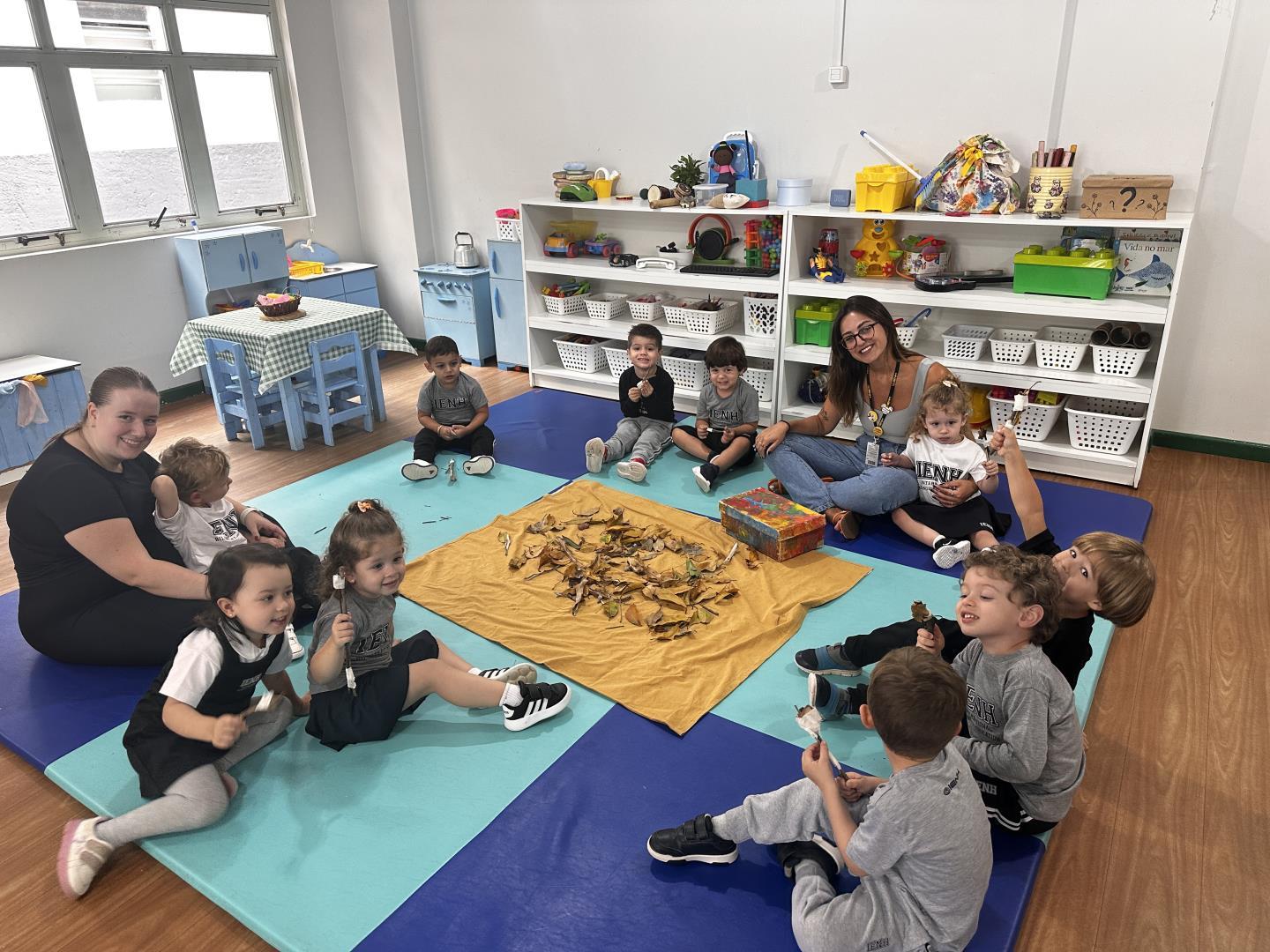 Exploração da natureza inspira criatividade no Kindergarten 3B da Unidade Pindorama 