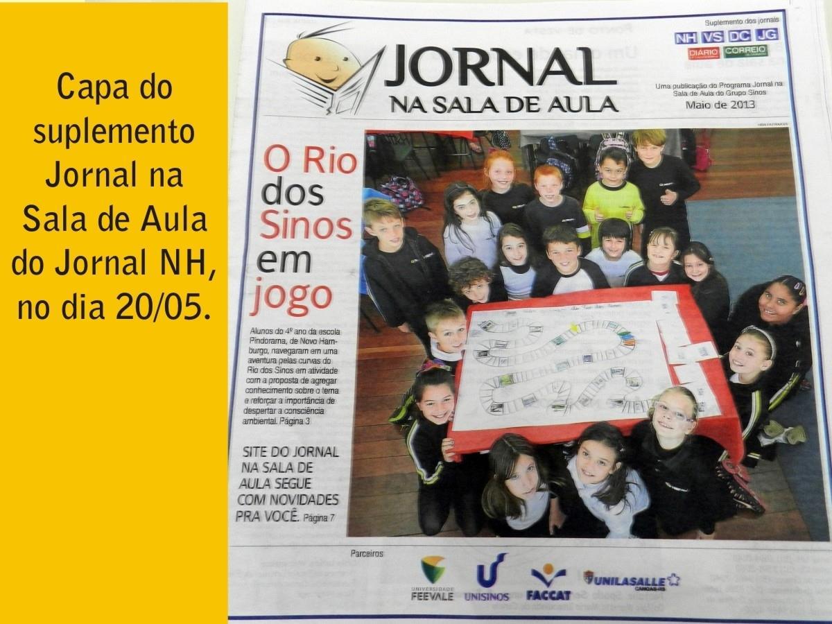 Unidades Pindorama e Oswaldo Cruz na capa do Jornal na Sala de Aula