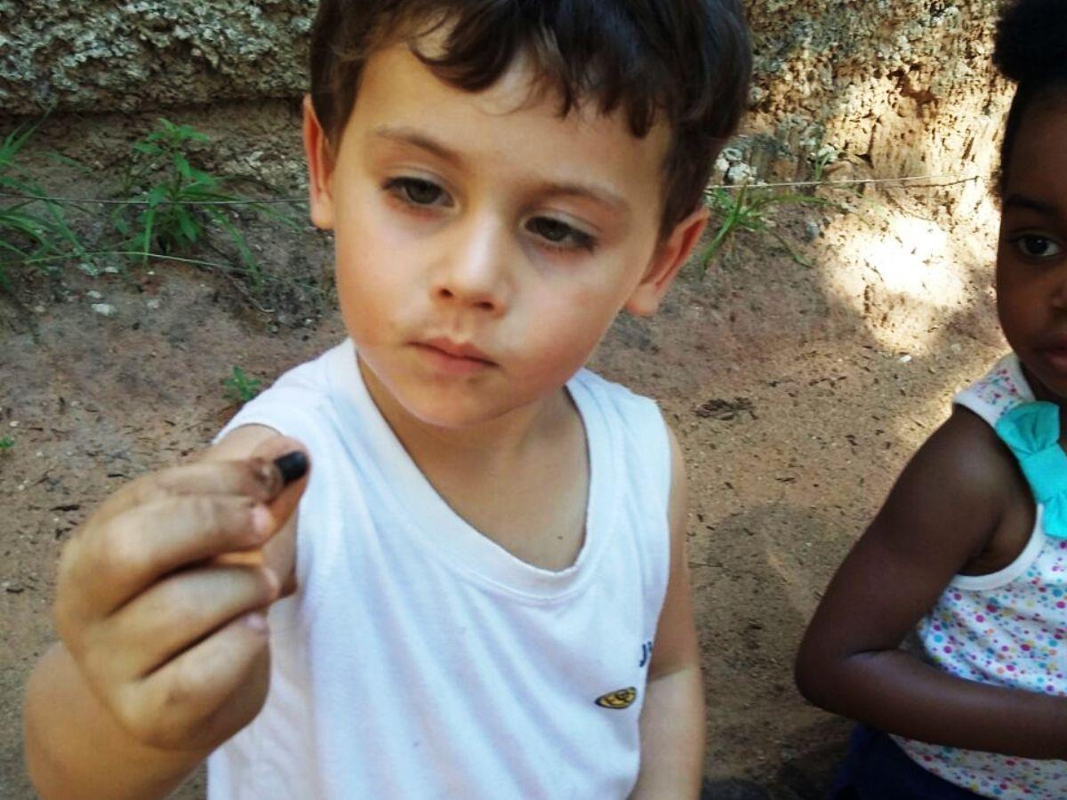 João e o pé de Feijão no primeiro dia do Projeto de Férias do Oswaldo Cruz