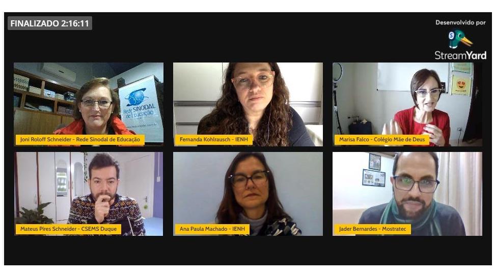 Segunda live da Rede Sinodal de Educação sobre iniciação científica é realizada pela IENH Segunda live da Rede Sinodal de Educação sobre iniciação científica é realizada pela IENH