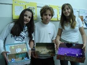 Alunos da Unidade Fundação Evangélica confeccionam maquetes com caixas de sapato