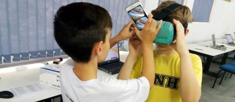 Realidade virtual e street view na aula do 4º ano A